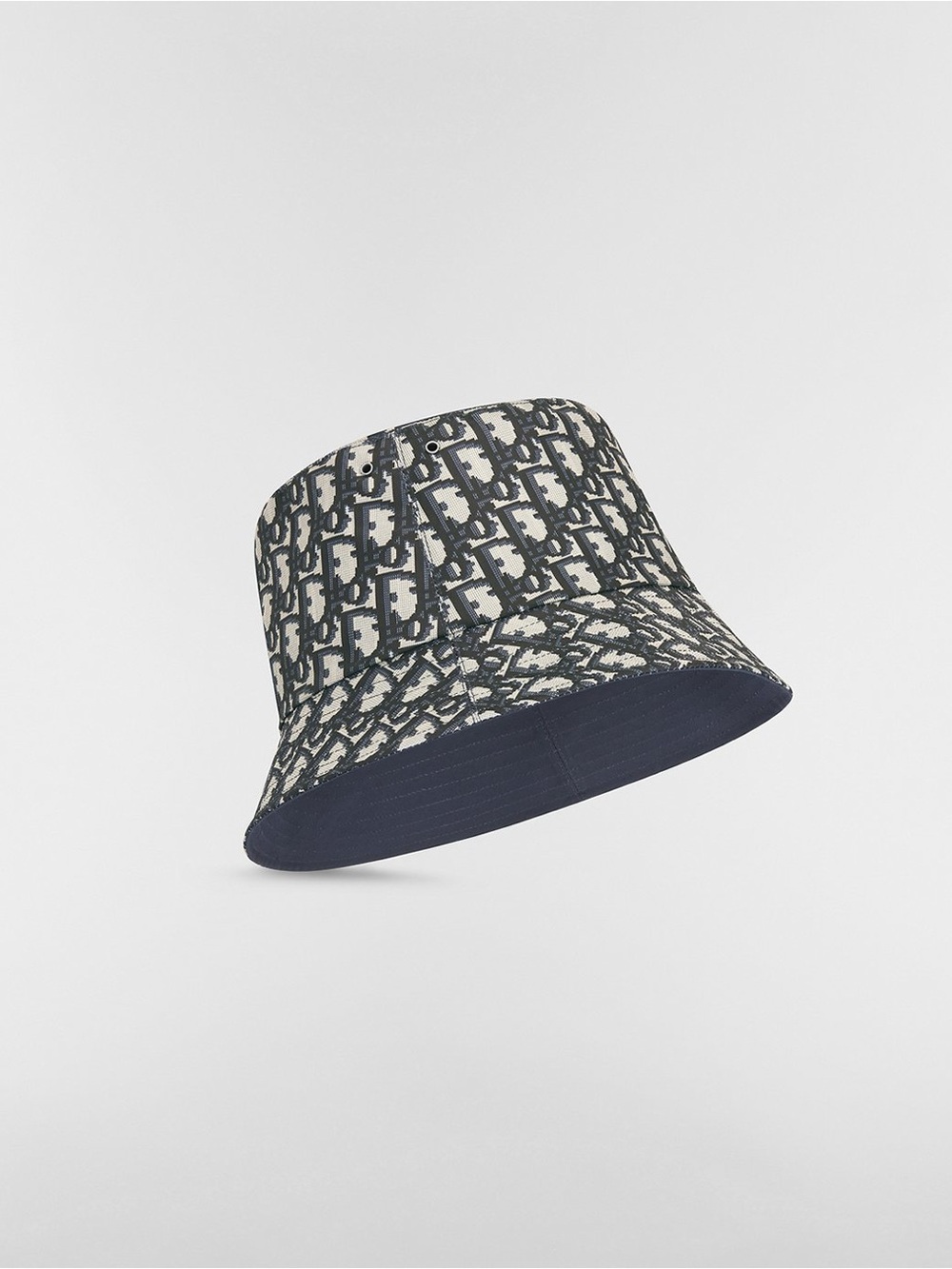 Dior Oblique Monogram Bucket Hat - Navy and Cream